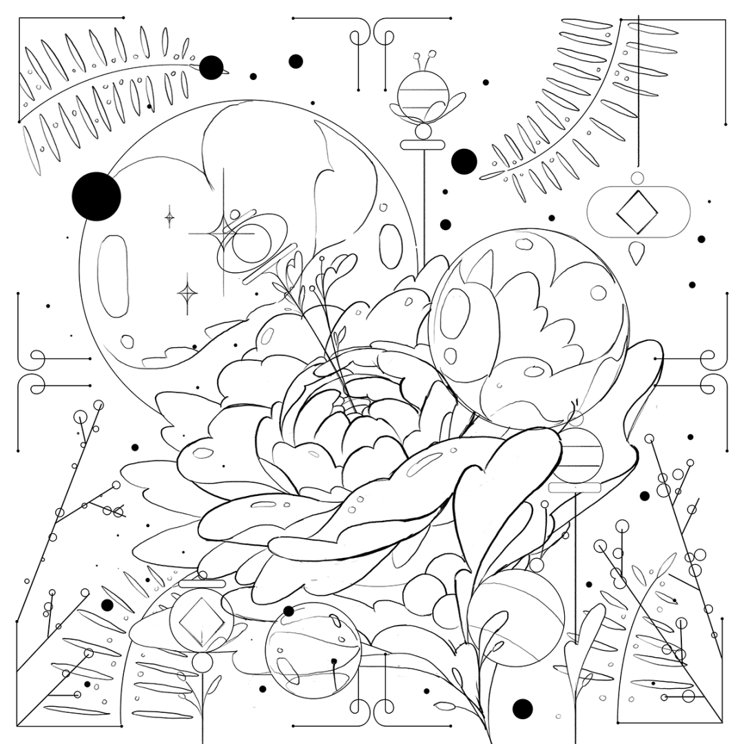 线稿过程02完整插画01read morenuria boj,来自西班牙的自由插画师和