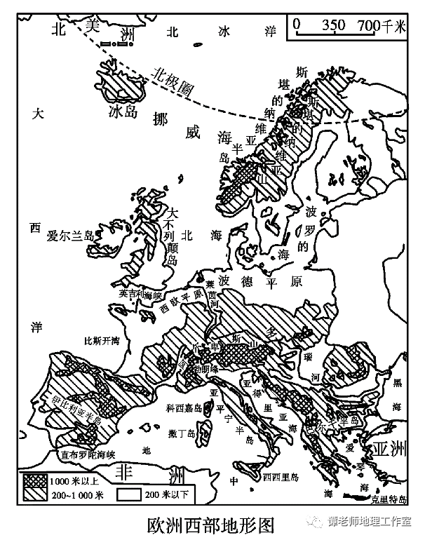西欧地形图简笔画图片