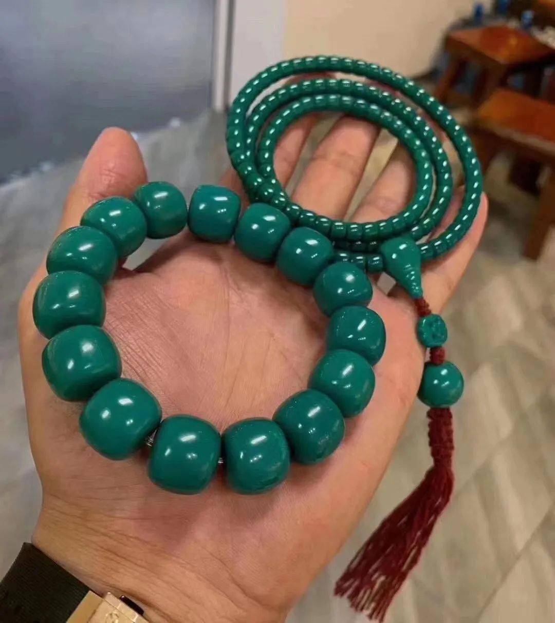 玉化后的绿松石也太好看了