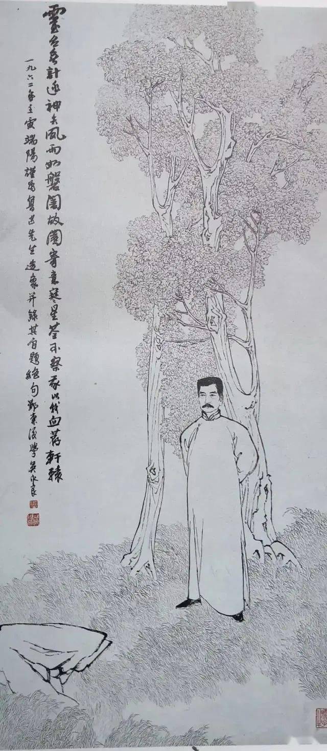 鲁迅与美术简笔画图片