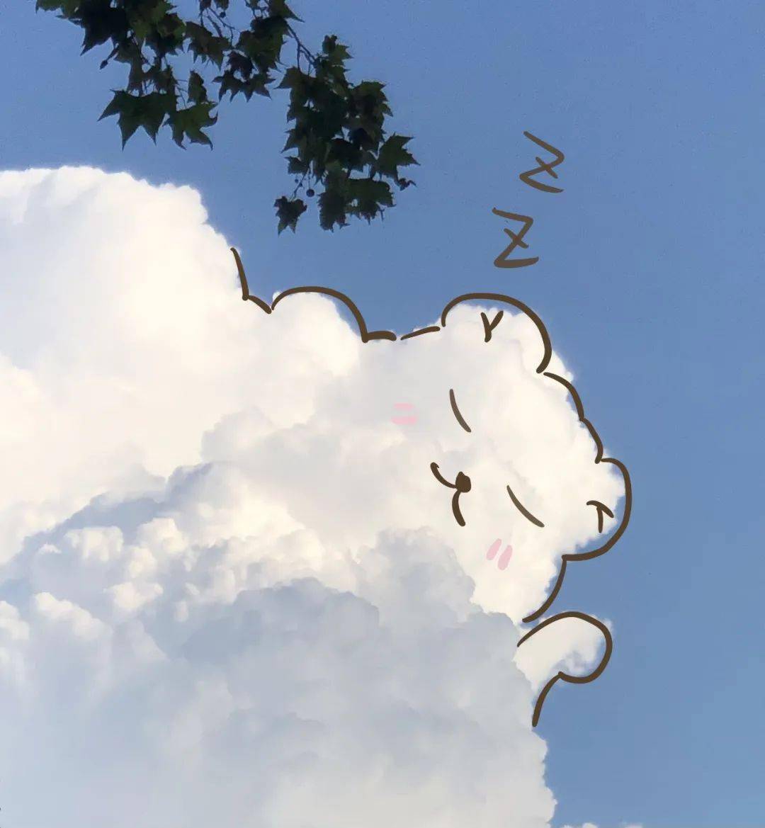 ins云朵背景图可爱涂鸦图片