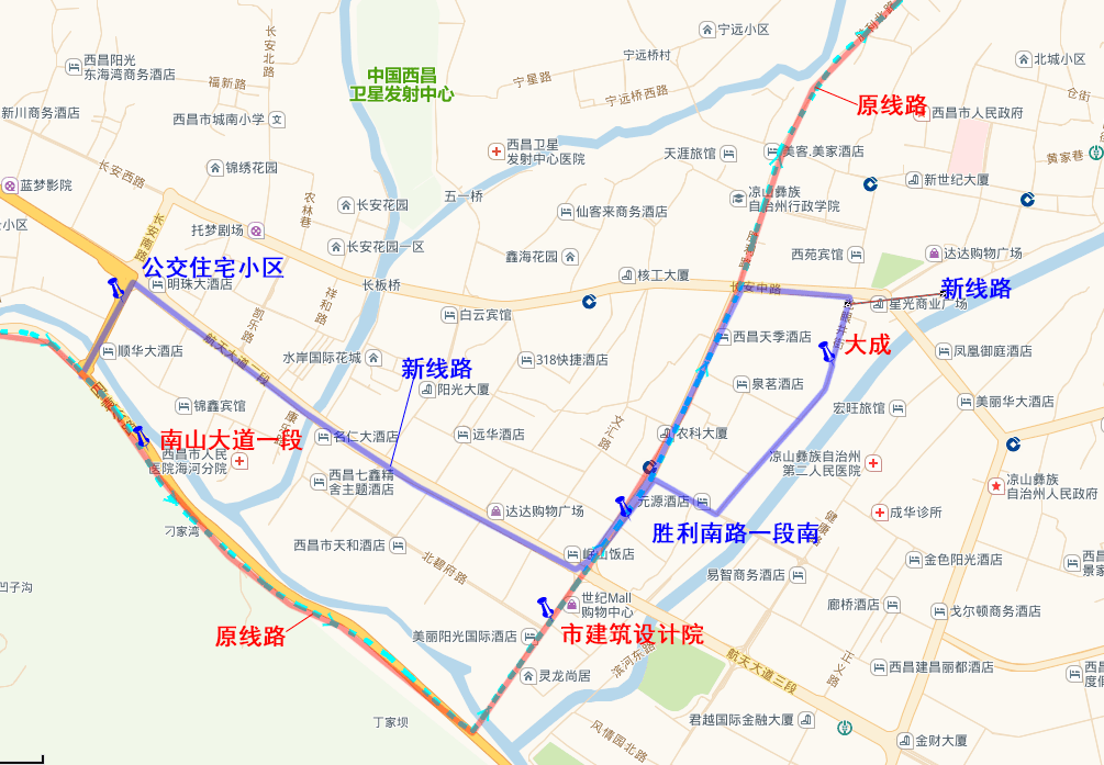 西昌18路公交车路线图图片