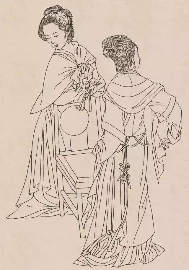 素材 | 古代白描人物120图 果断收藏