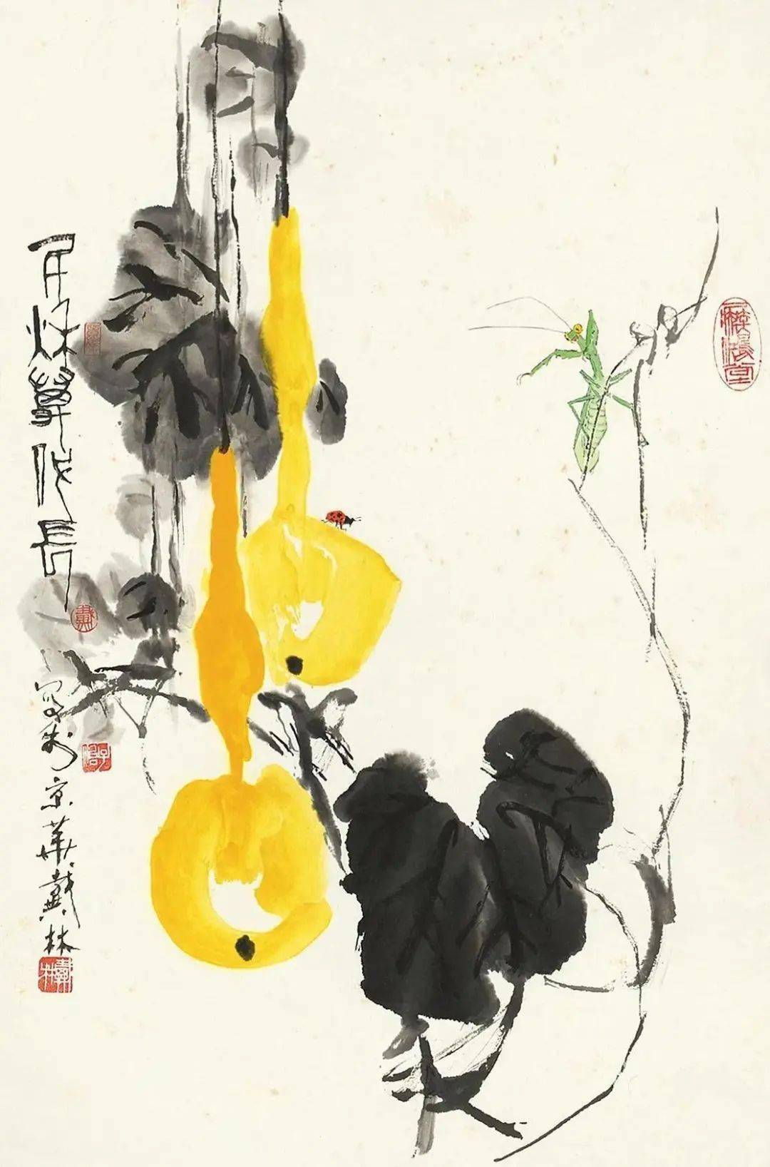 老画家戴林的写意花鸟画