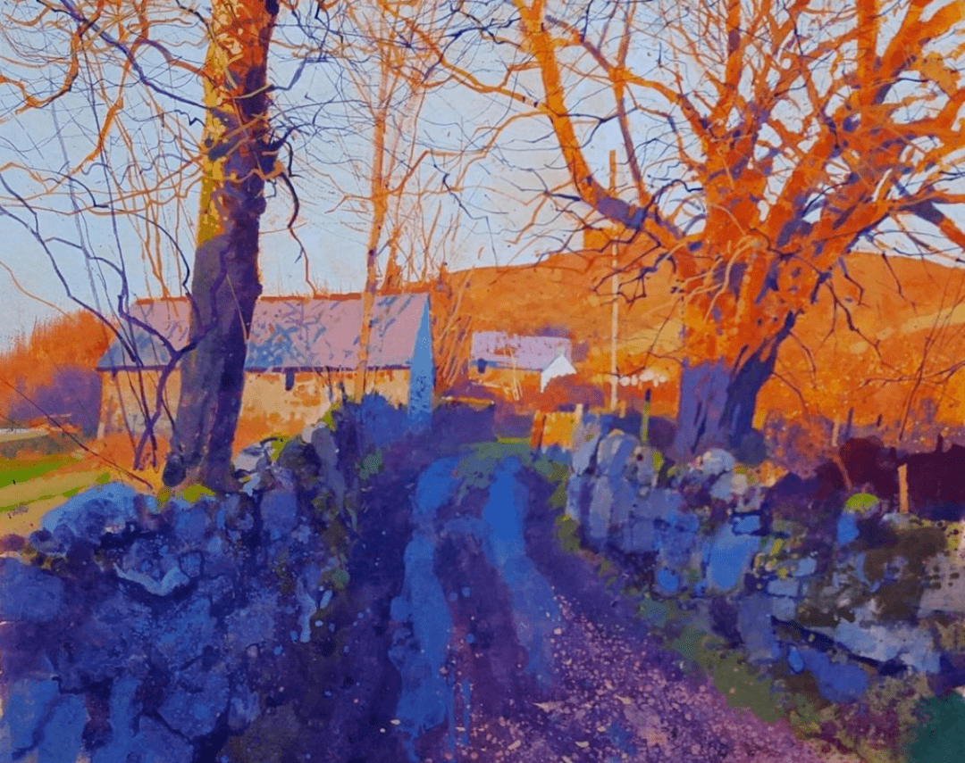 英国水彩画家带你领略山间小路的美景