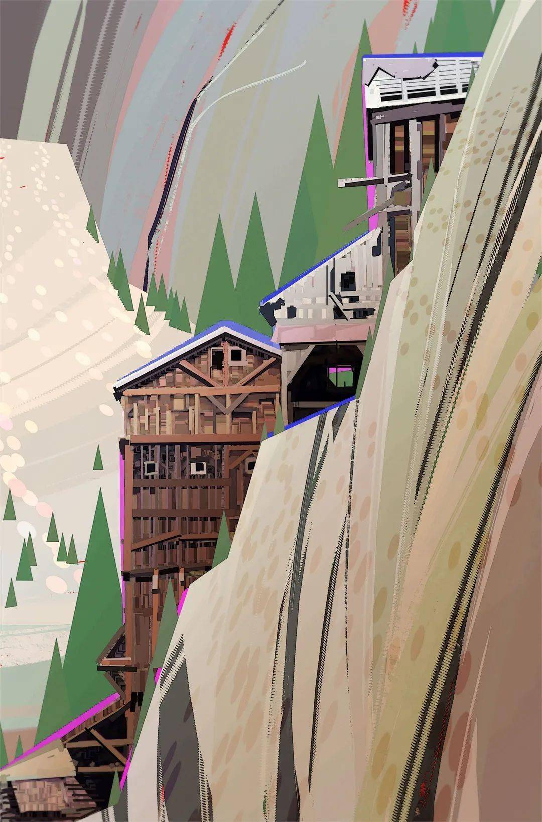 【速涂素材】画面整体光影关系!结构色块进行一种概括简化的绘画技法!