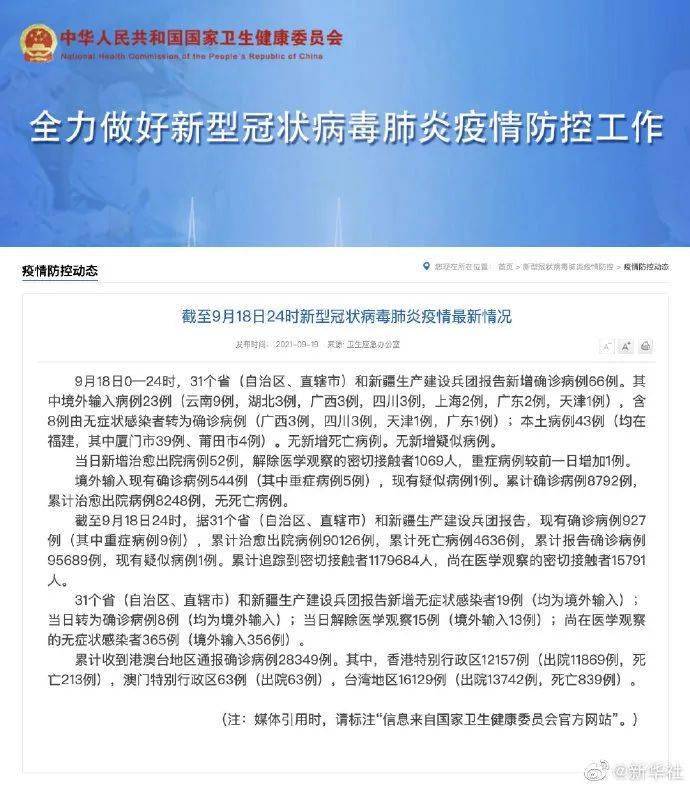 深度|继续严防！18日新增确诊病例66例，其中新增本土病例43例