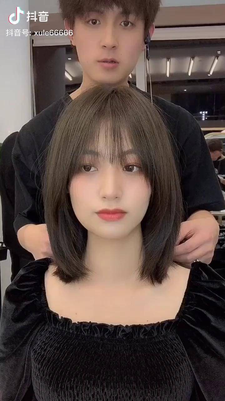 冷茶色 杭州染发 杭州发型 初恋头2020最火发型