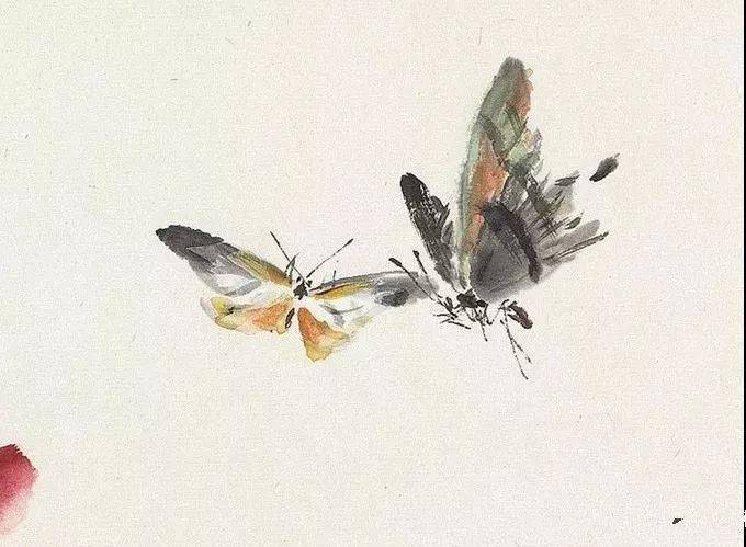 国画蝴蝶纸上来,感觉蝴蝶在动,太逼真了