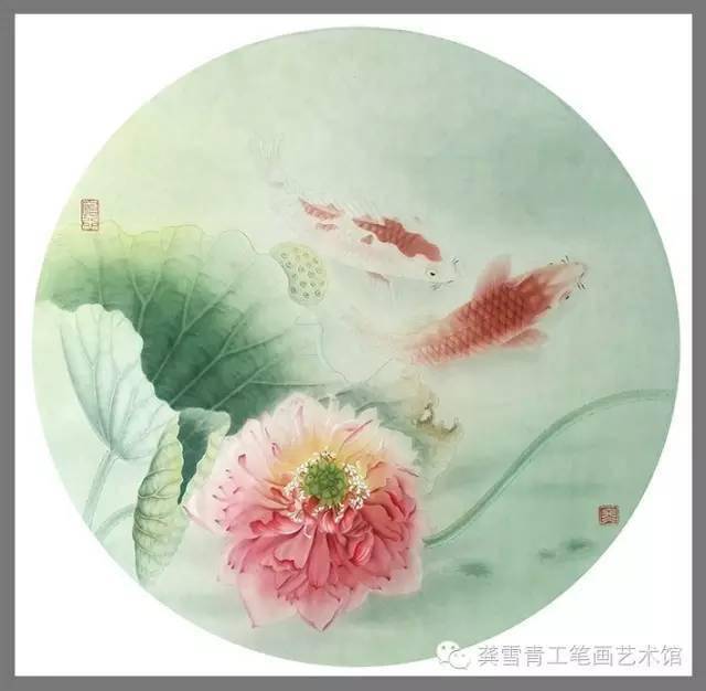 杨冬冬工笔荷花世界,不染红尘不染心,独出淤泥香自飘!