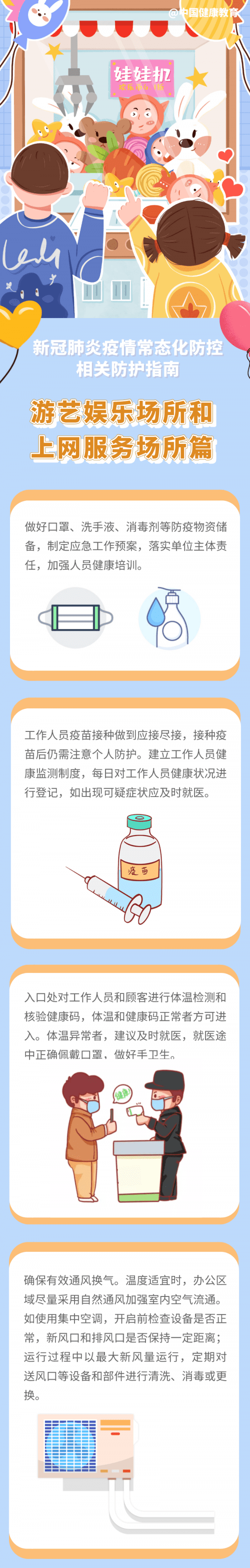 服务|新冠肺炎疫情常态化防控防护指南之游艺娱乐场所和上网服务场所篇