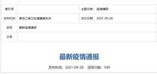 主动|黑龙江昨日新增11例本土确诊病例，其中巴彦县8例