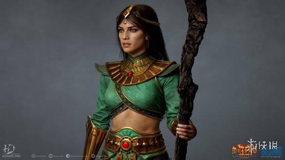 暗黑破坏神2女巫高清3d模型赏!暗黑2重制版女术士高清建模