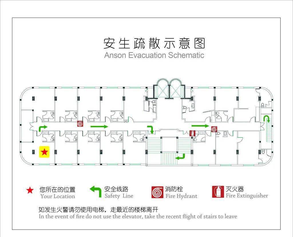 宾馆消防平面图怎么画图片