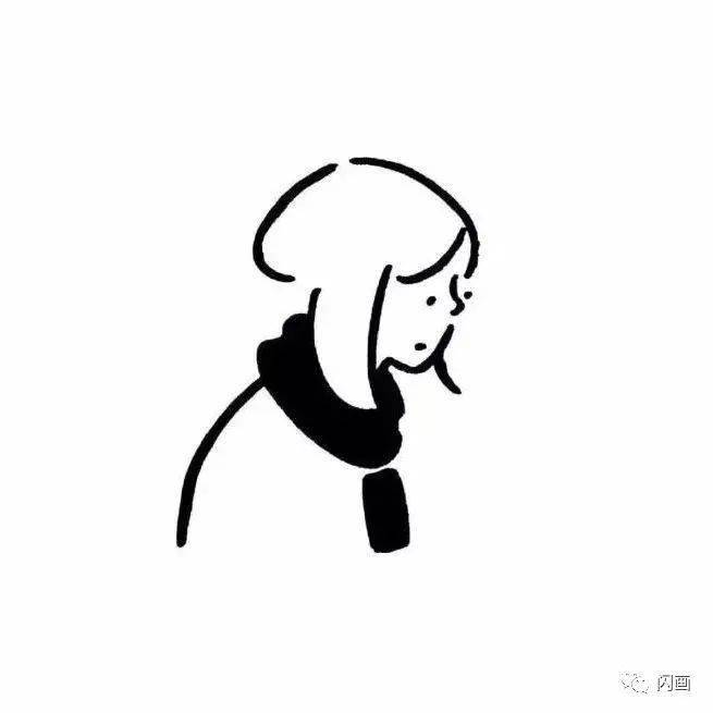 100幅极简风格手绘头像