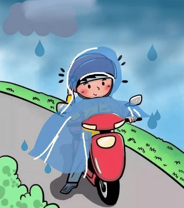 打着雨伞在下雨天骑车,这是非常危险的行为,雨伞会增加骑行时的阻力