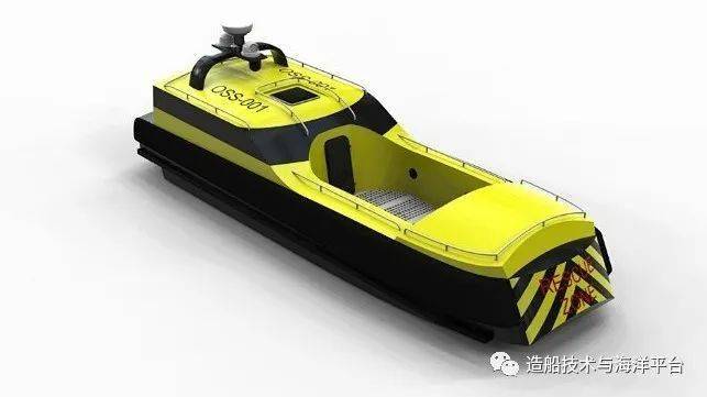 这种无人船为远程操控方式,安装部署在海工结构上(类似商船上的救生艇