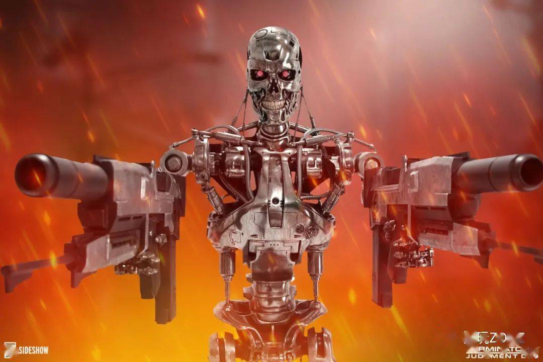 美系sideshow11真人比例终结者t800全身像官图