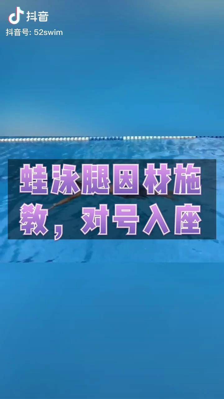 蛙泳腿因材施教對號入座視頻來源夢覺教練游泳學游泳蛙泳教學蛙泳