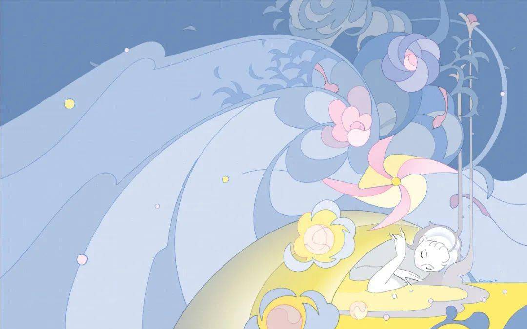 Genie 插画 | 未来主义也能唯美？空灵少女的梦幻世界