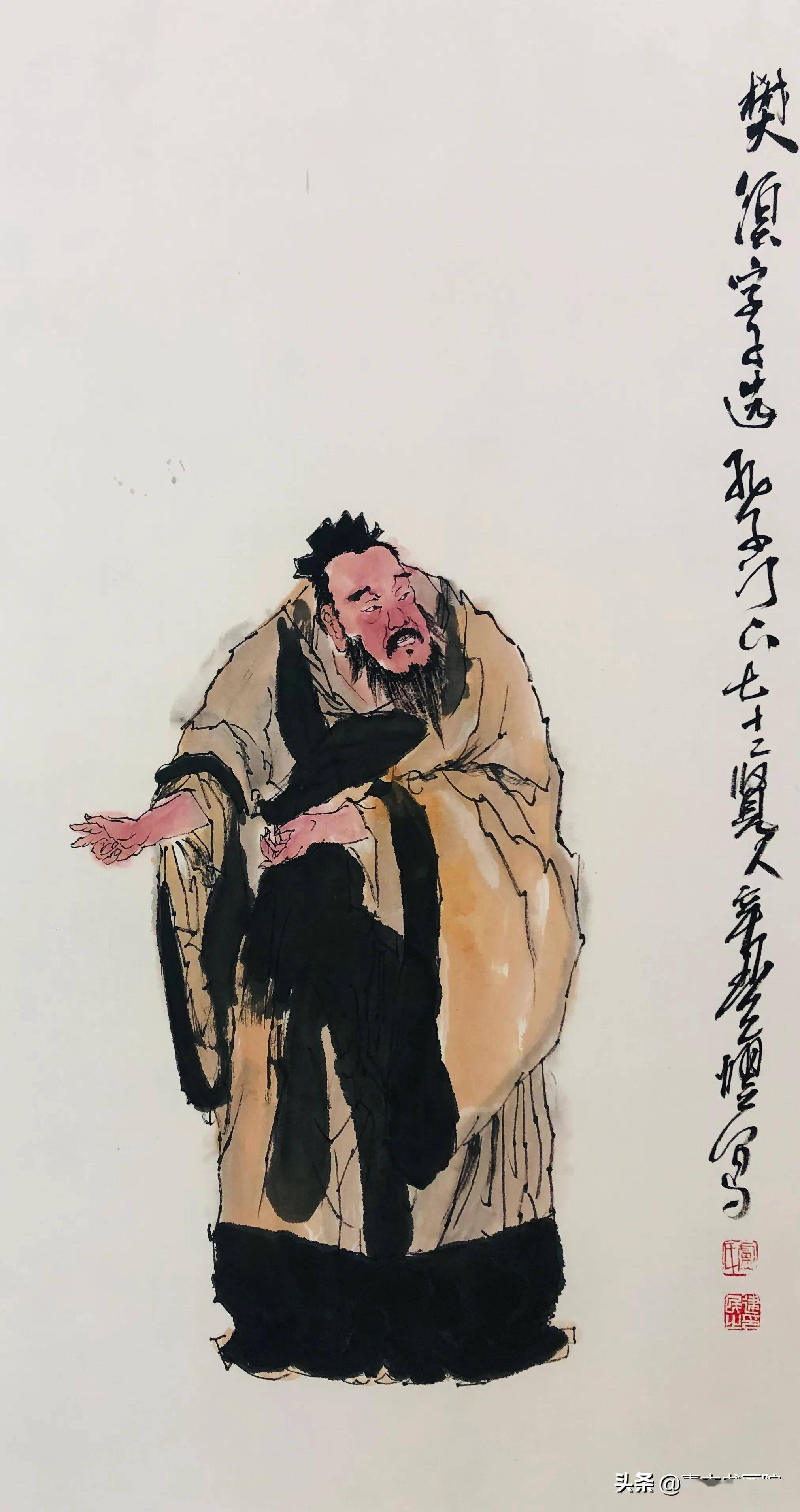 卢建民儒家国画人物