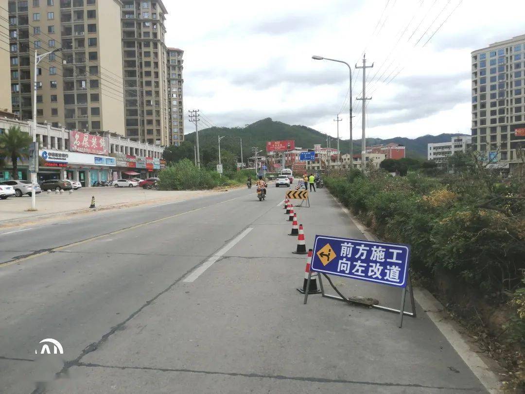 国道355线南安诗山段35公里路面重铺工程开工了