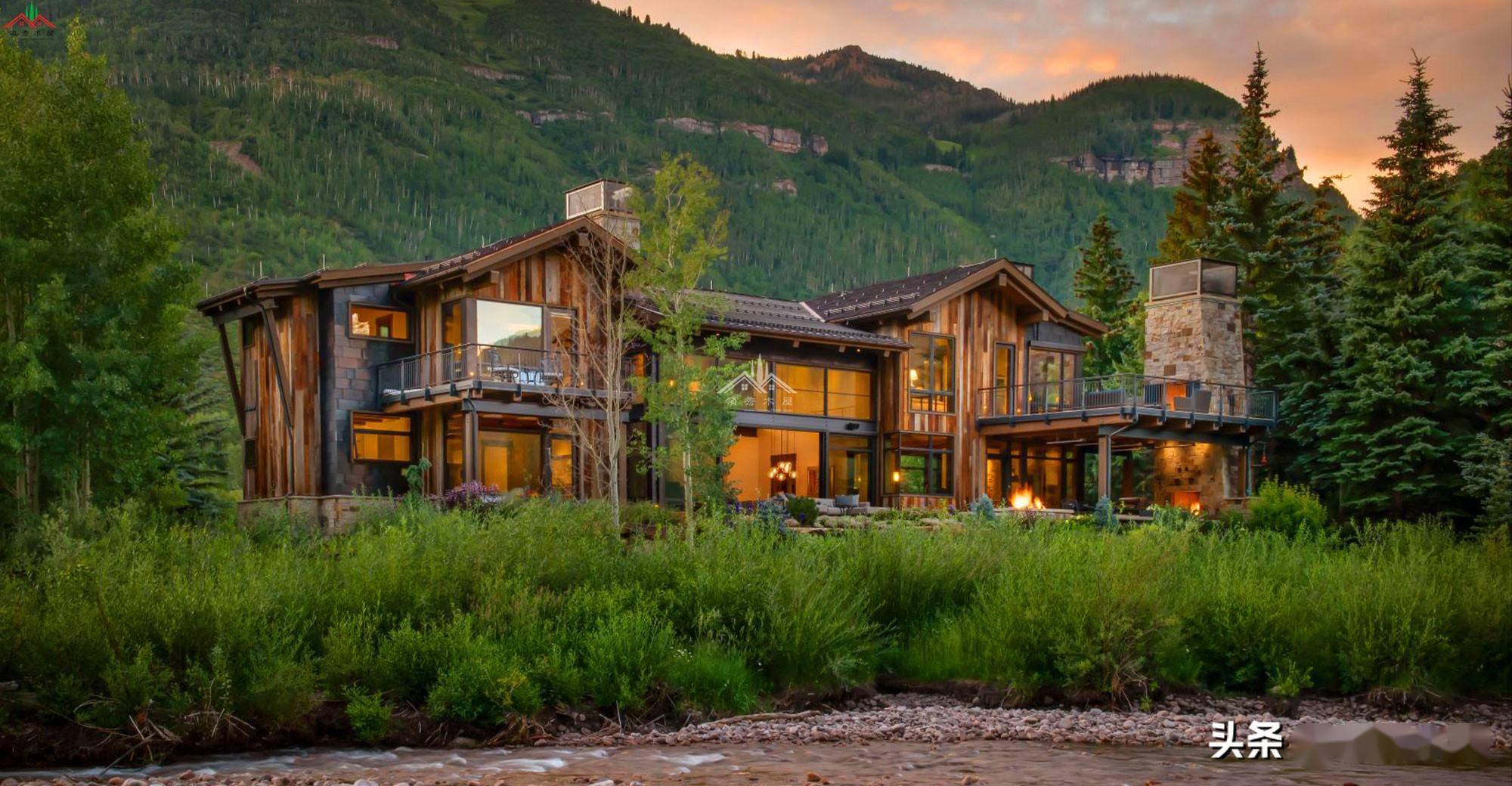 旧木头可以烧火煮饭,也可以装饰出这样高档特色的乡村风格木屋