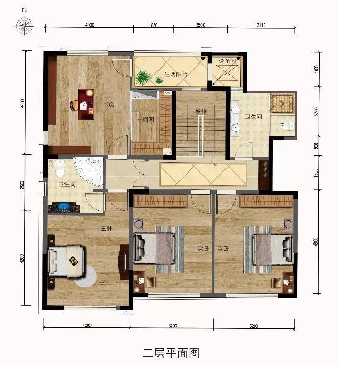 空中别墅|佳木·公园198建面约289㎡稀缺臻奢跃层,尺度大的惊人_户型