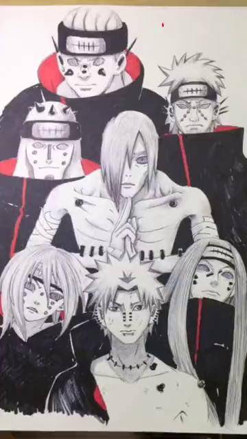 手绘的佩恩六道大集合