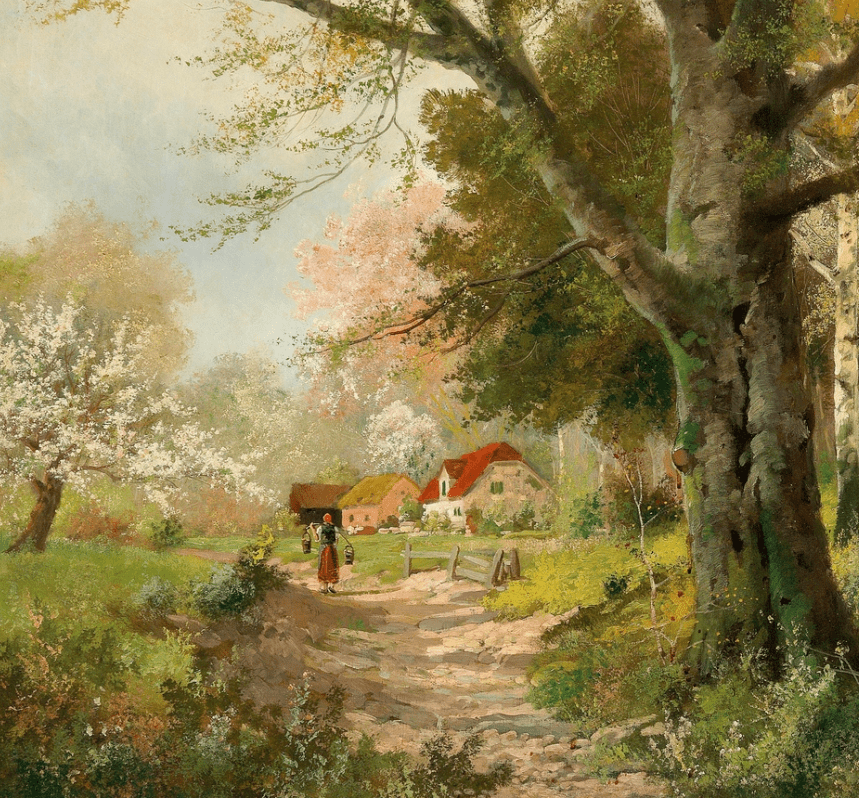 的乡村景色,令人陶醉的色彩~奥地利画家阿洛伊斯·阿内格风景油画欣赏