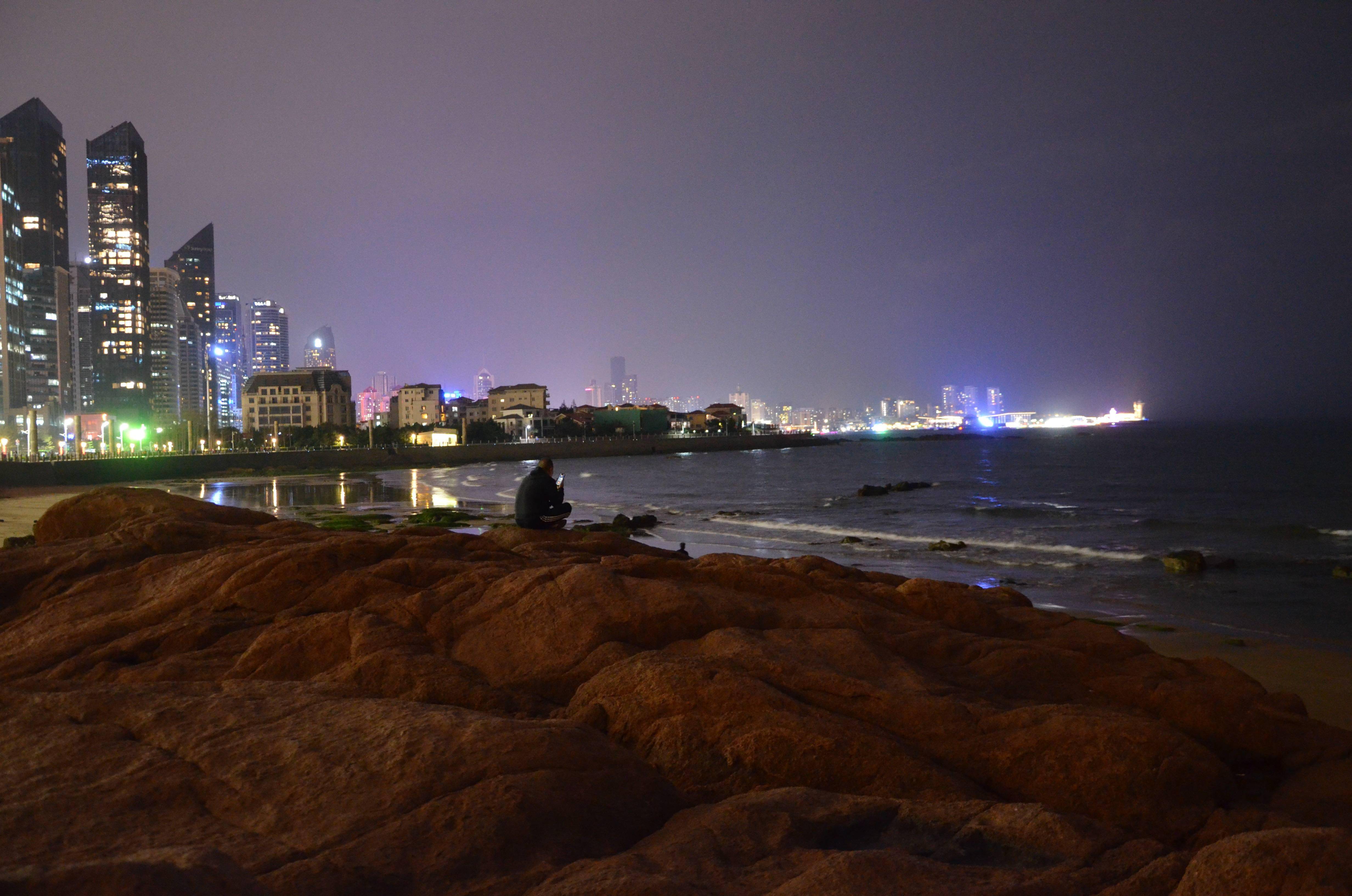 青岛夜景真实图片