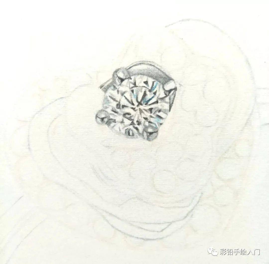 彩铅钻石手绘步骤图片