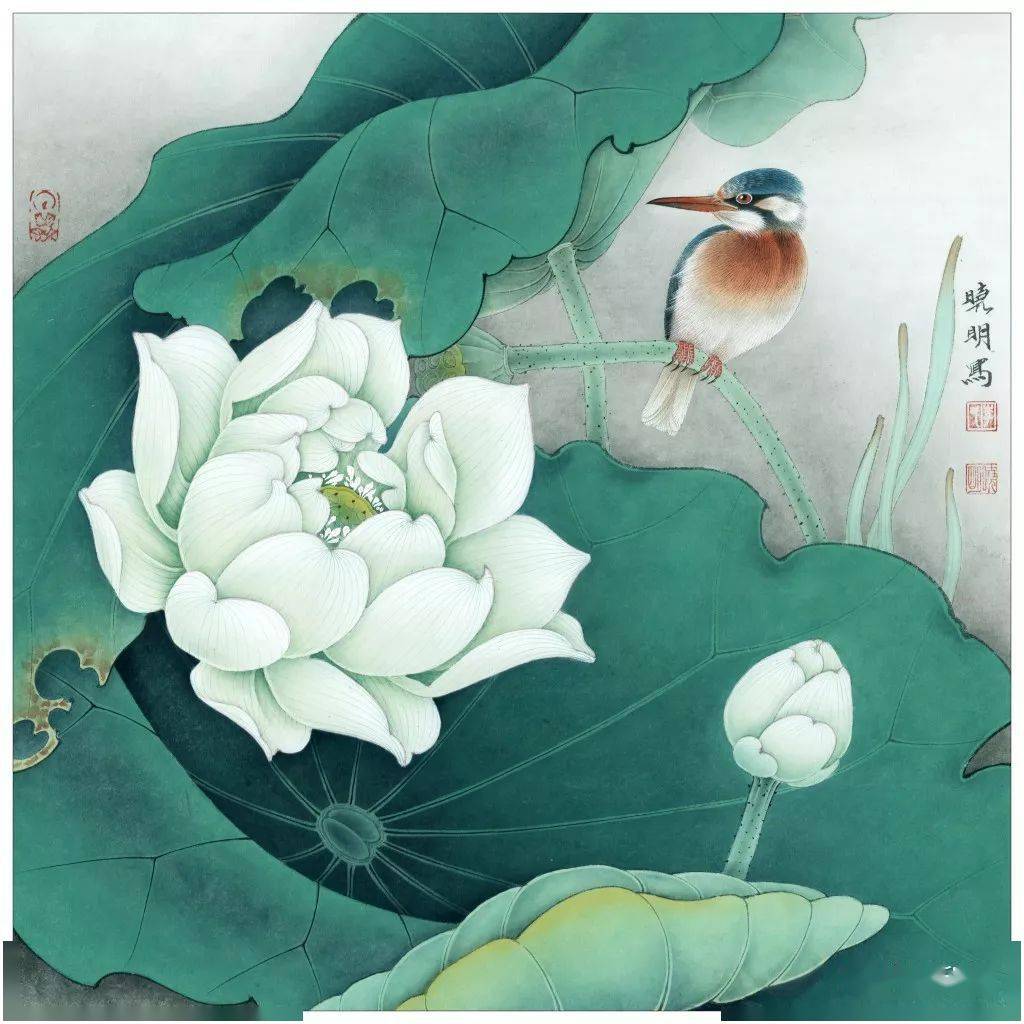 著名工笔花鸟画家李晓明百幅作品精选