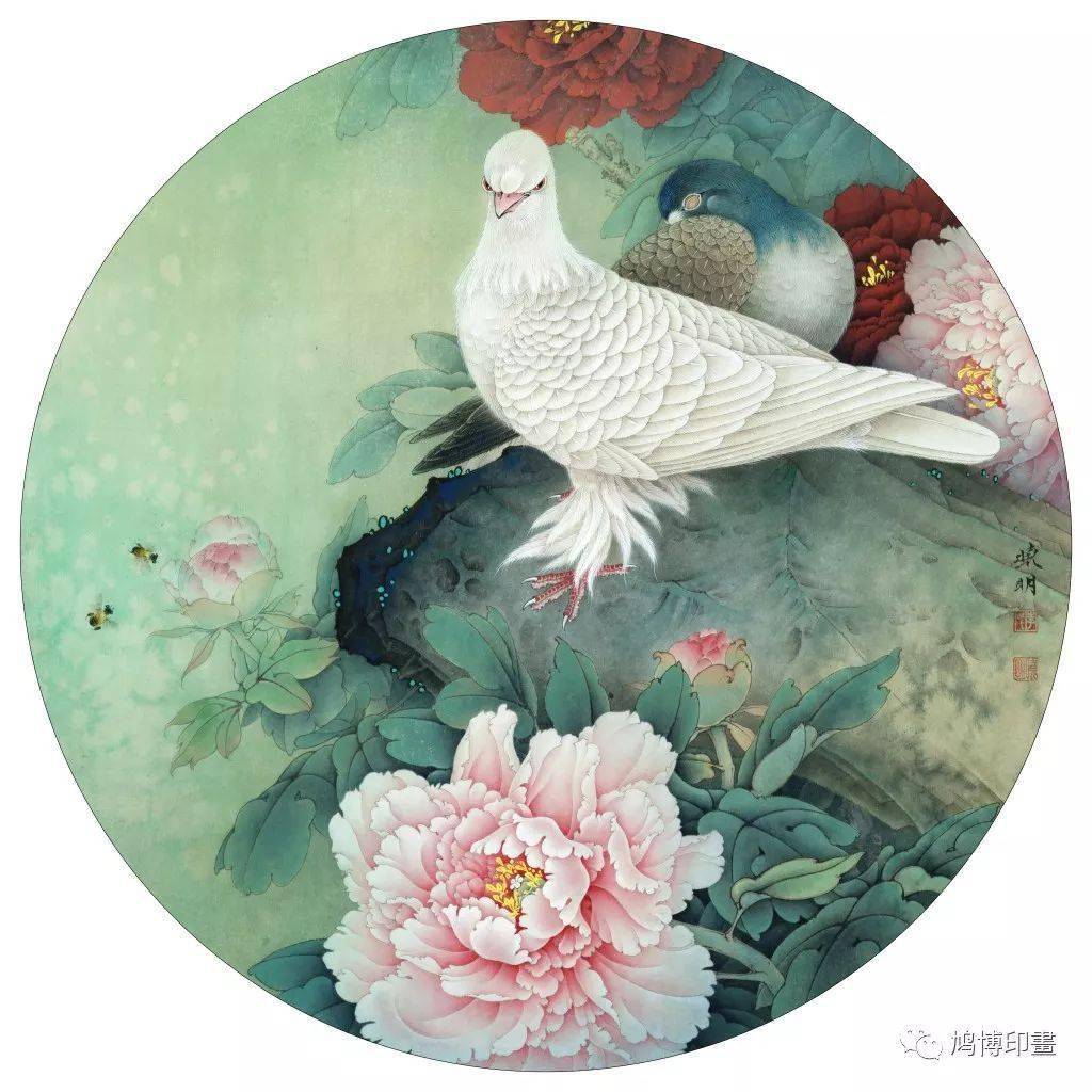 著名工笔花鸟画家李晓明百幅作品精选