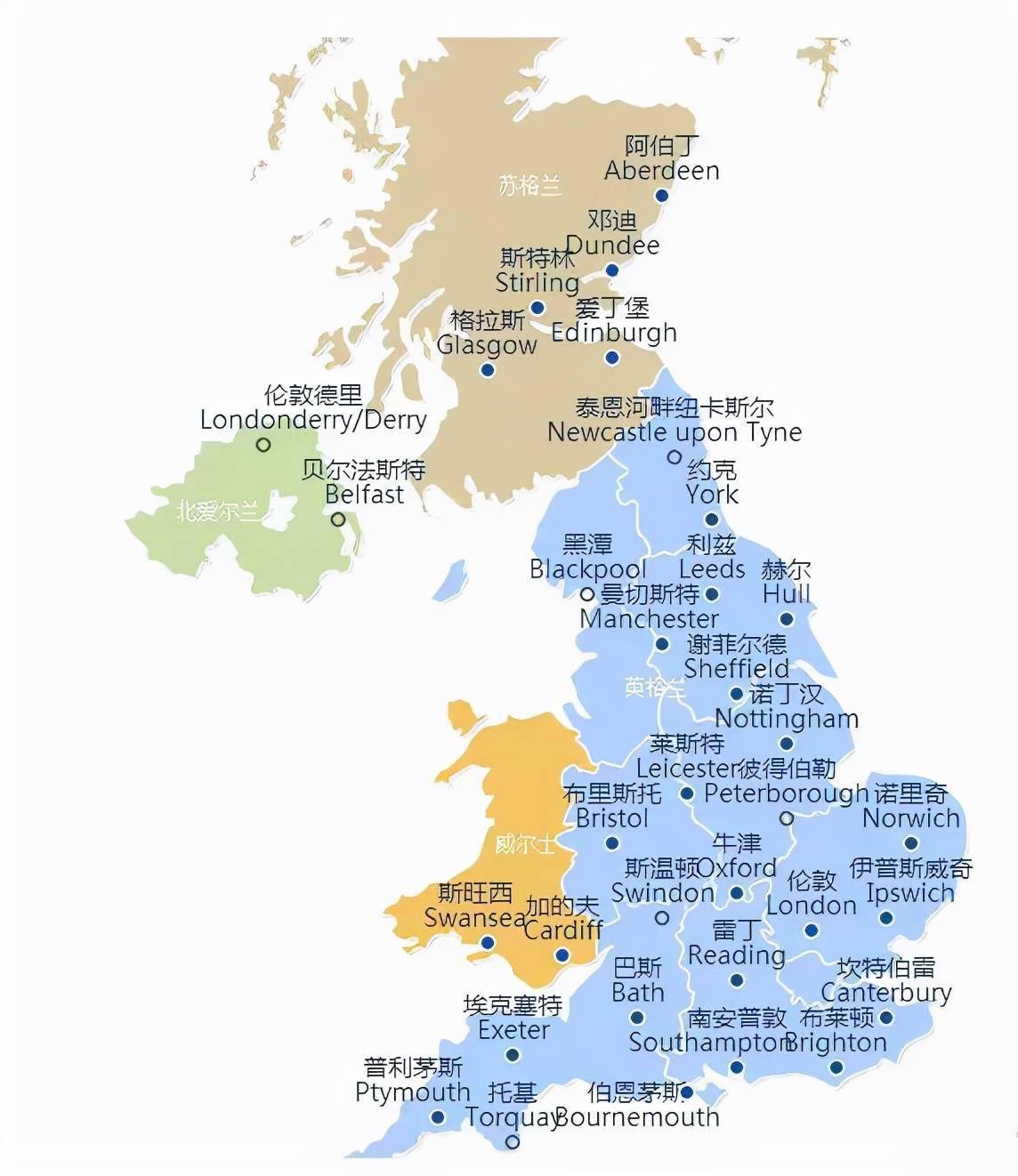 英国地图1921年,爱尔兰迫于形势签订了英爱条约