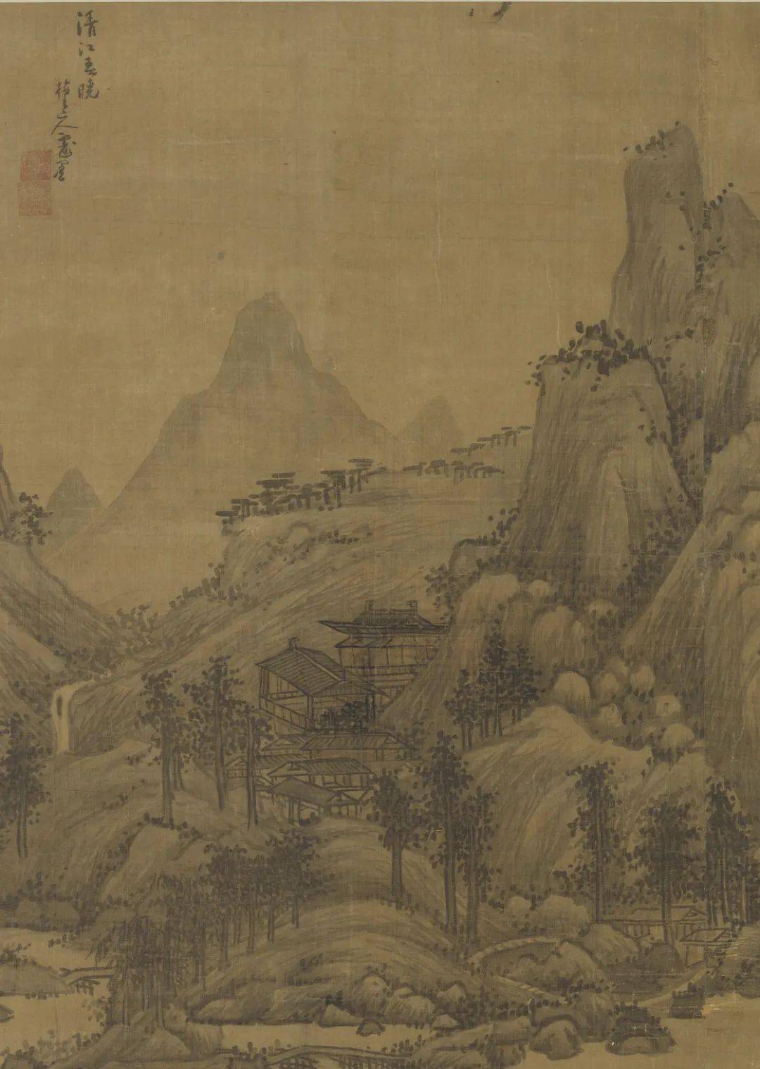 赏画|元 吴镇《清江春晓图》