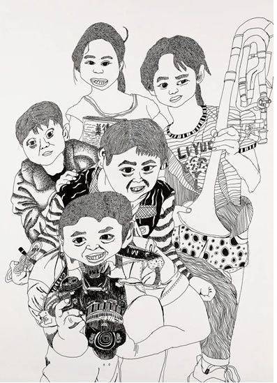 "梦想"为主题,荔园小学同学们用画作为40周年校庆献礼