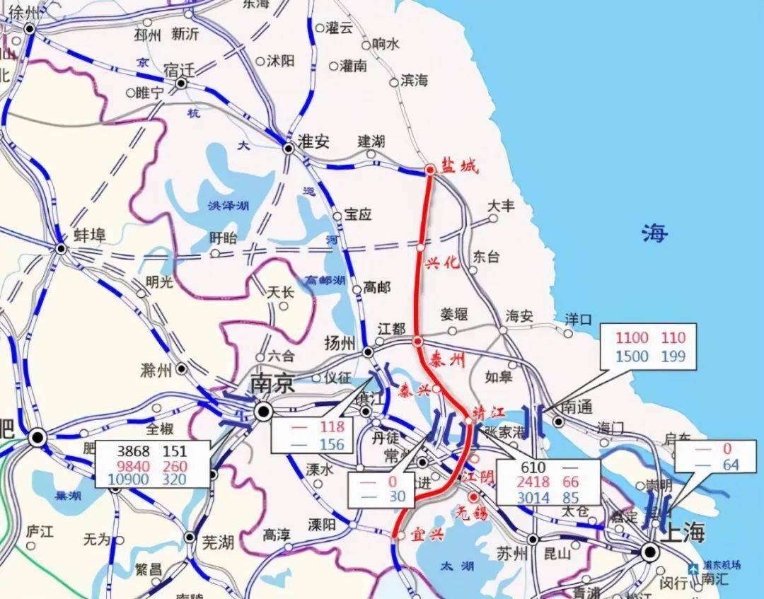 苏南沿江城际铁路(江阴站,沪宁城际铁路(惠山站)和宁杭高铁(宜兴站)