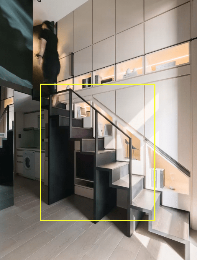 厉害厉害!楼梯做成抽拉式,省地美观不占地,小区业主天天来参观