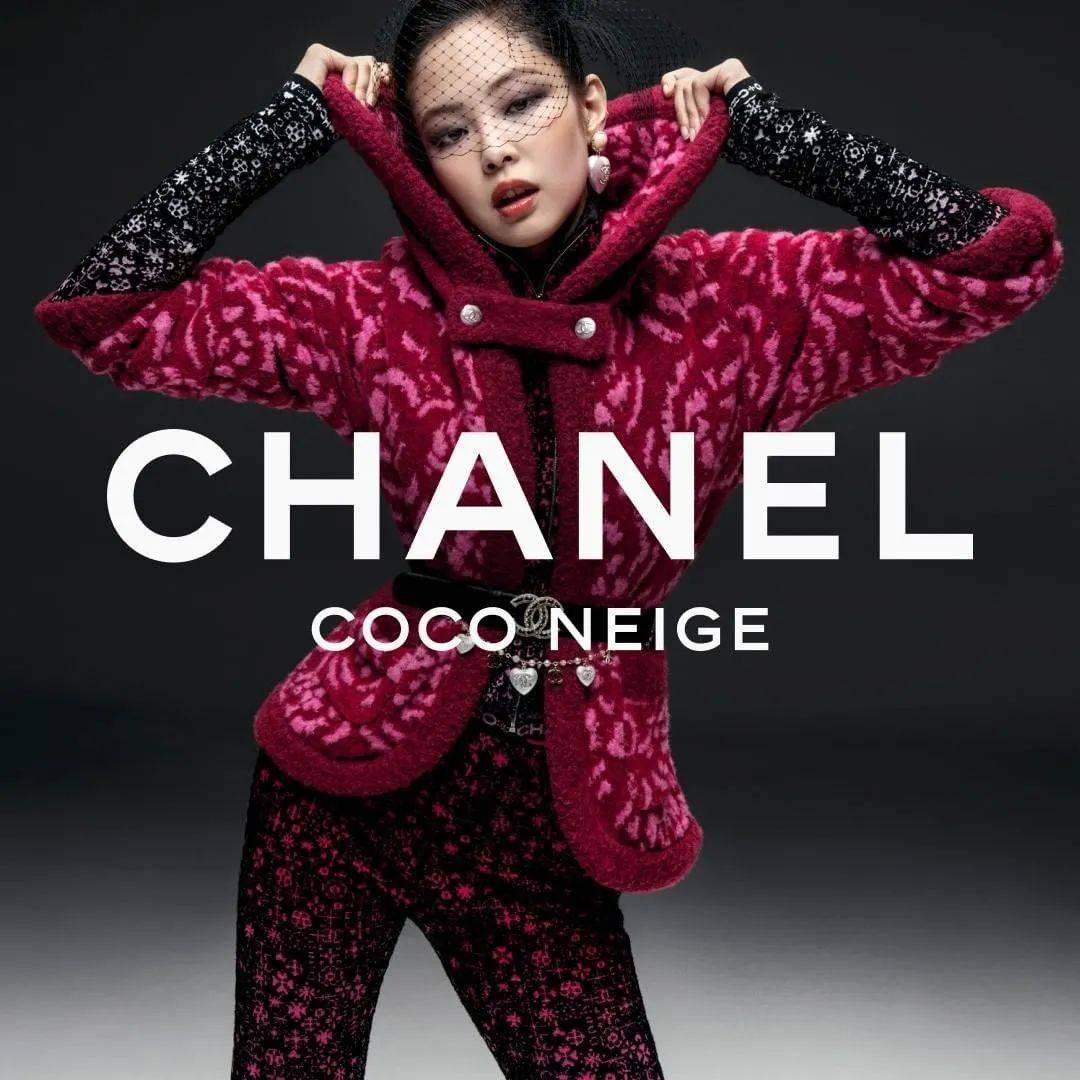冬日 金智妮拍摄香奈儿CHANEL COCO NEIGE高级成衣广告