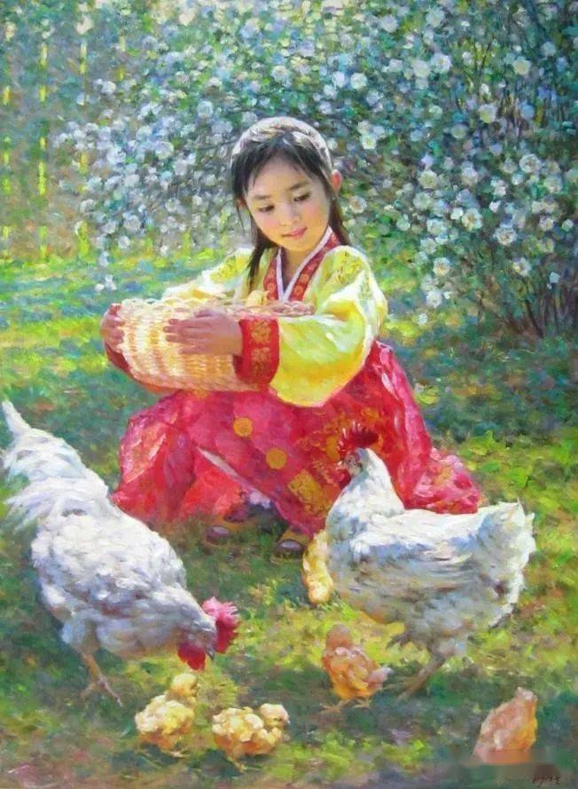 2021朝鲜绘画大展我们的美女