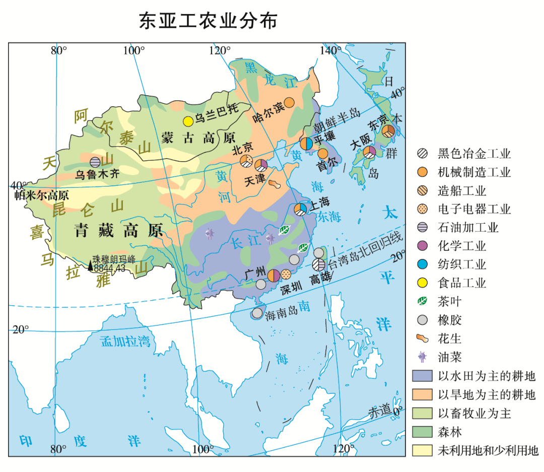 东亚的地理位置图片