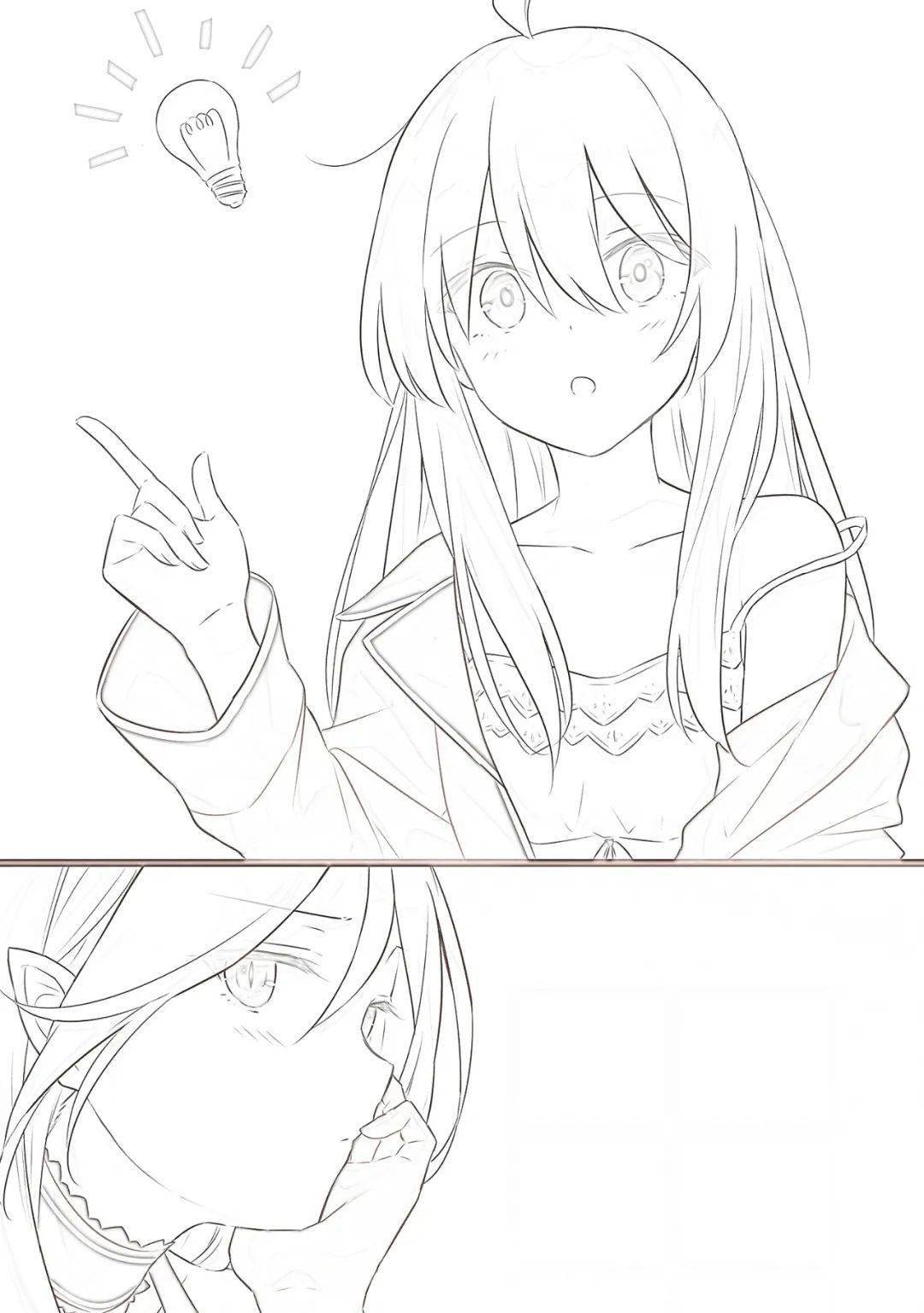 绘画技能分享线稿分享第68期魔女之旅