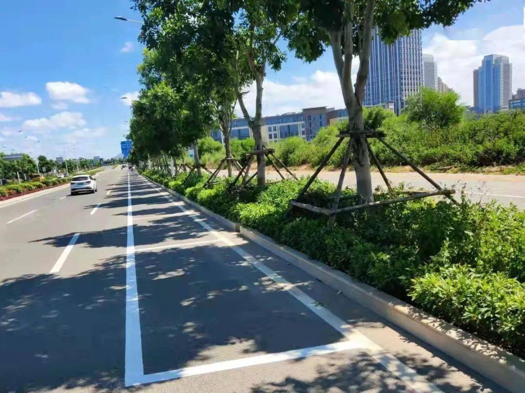 夜间限时停车时间为"晚上21:00-次日7:00",蓝色停车标线,标志牌醒目