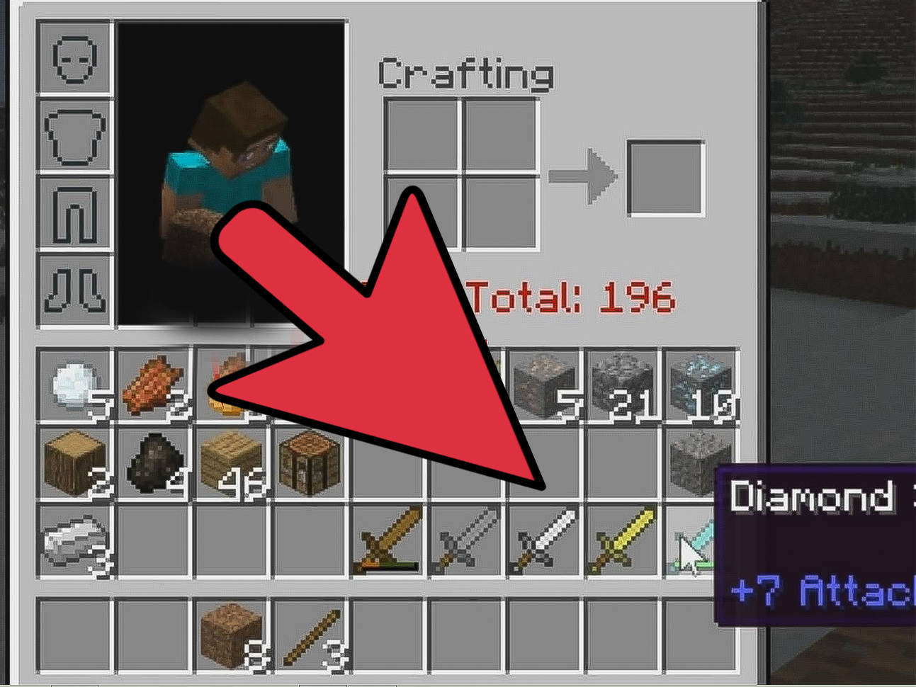 如何在Minecraft（挖矿争霸）中制作剑_金剑