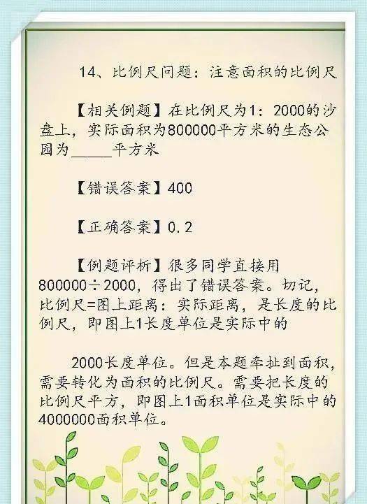 逢考必|数学老师：只要绕过这26个“陷阱”，小学6年绝不低于99分！