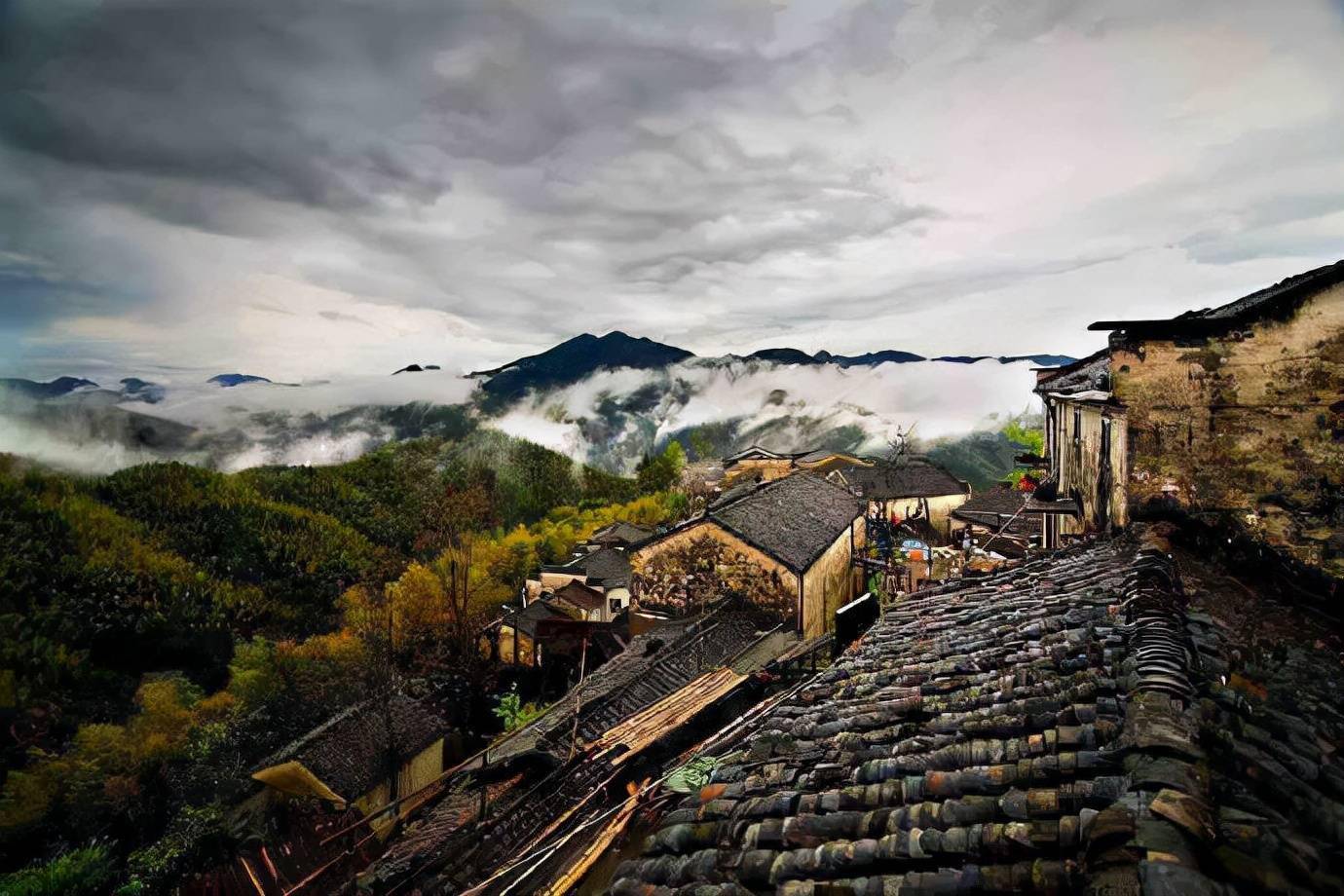 木梨硔云端上的村落徽州最美最高的神秘古村落67676767