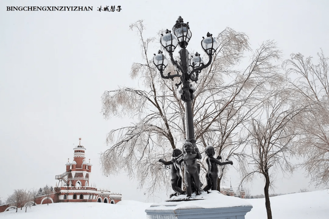 冰城暴雪冻雨之时,却让哈尔滨成为冬的水墨画卷