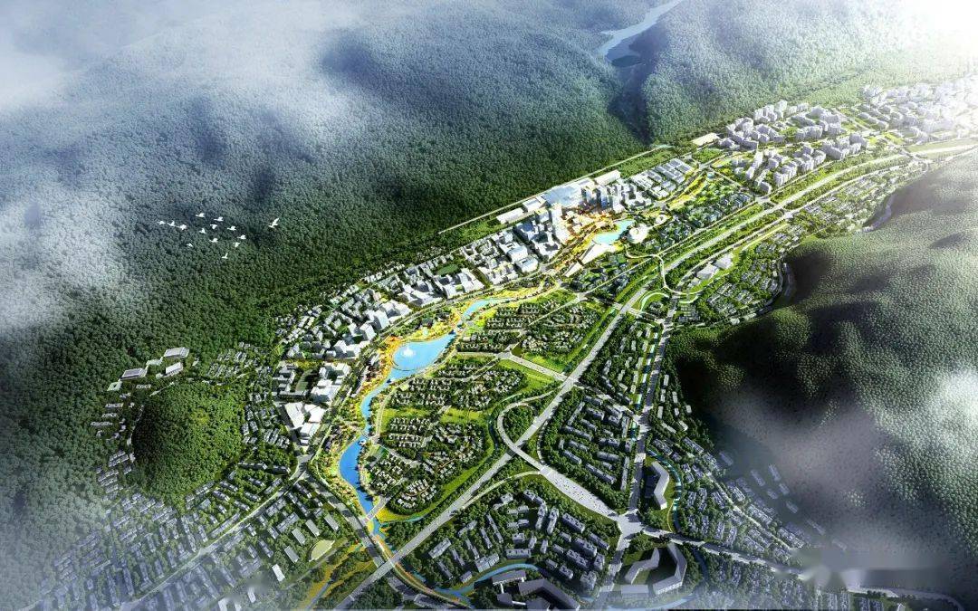 前阶段评审的"重庆市酉阳自治县小坝组团(桃花源新城)国际方案"中