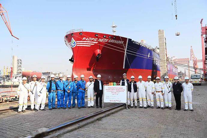 世界最大的乙烷运输船下水，围护系统最低温可达-104℃